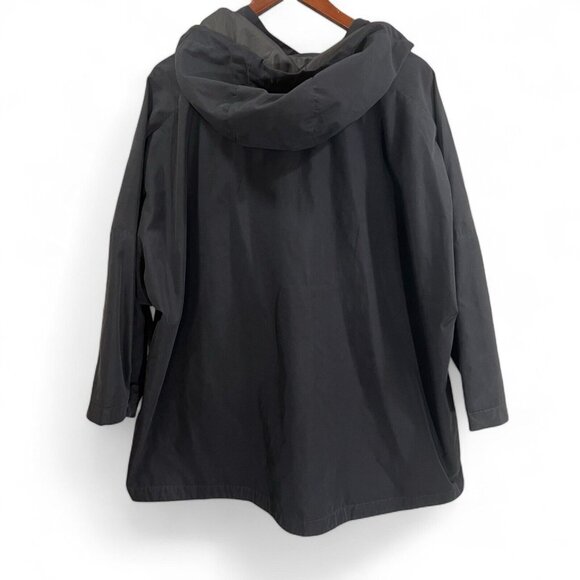 Superdry Quarter Snap Button Jacket Women Sz 10 Waist Drawstring Lined Black - Picture 2 of 14